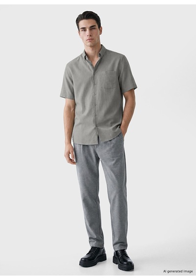 Lcwaıkıkı Classic Yeşil Regular Fit Erkek Gömlek