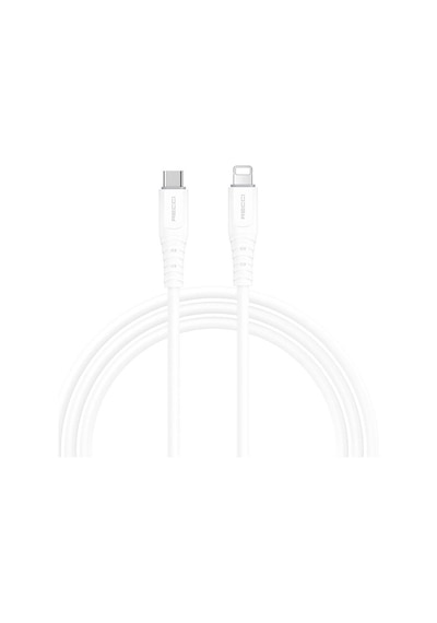 Recci RTC-P09CL Silicone Seri 20 W Hızlı Şarj Özellikli Type-C 1.5 M Şarj Kablosu Beyaz
