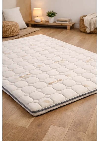 Cotton 5cm Sünger Şilte 90x190 Ped Yatak Şiltesi Pedi Topper Katlanabilir Katlanır