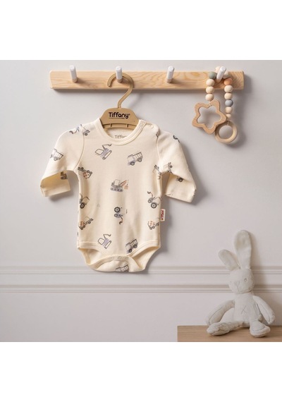 Tiffany Baby & Kids Tiffany Baby Organik Work Machine Uzun Kol Bebek Badi 2423011 Ekru