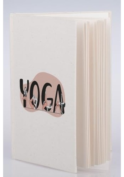 Yoga Eğitmenine Hediye 100 Yaprak 200 Sayfa Çizgisiz Kanvas Defter - Not Defteri 103 Ivory