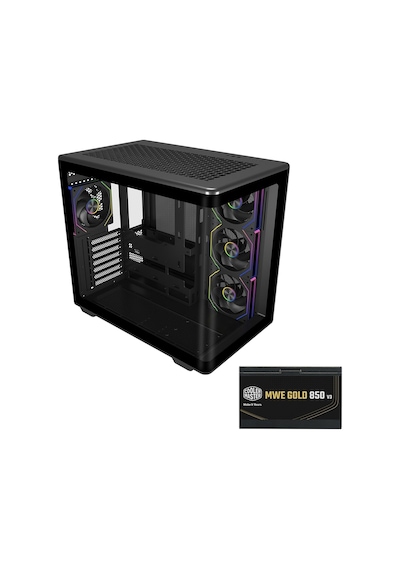 Cooler Master Elite 600 E600-kgnn85-s01 4x120mm Argb Fan Atx Akak0col0046
