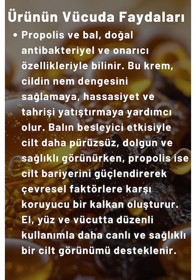 Naturix Propolis & Bal El Yüz Vücut Günlük Bakım Kremi 250  ML