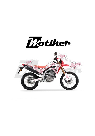 Honda Crf 250l 2025-2026 Model Sakura Çiçeği Beyaz Üzeri Pembe Çi