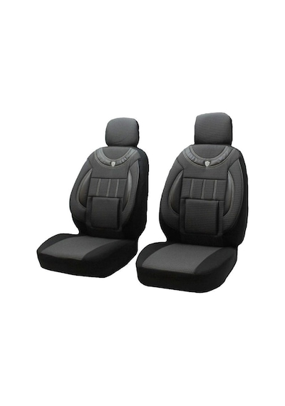Isuzu D-max Uyumlu 1+1 Tek Kabin Kamyonet Koltuk Kılıfı - Füme - Siyah