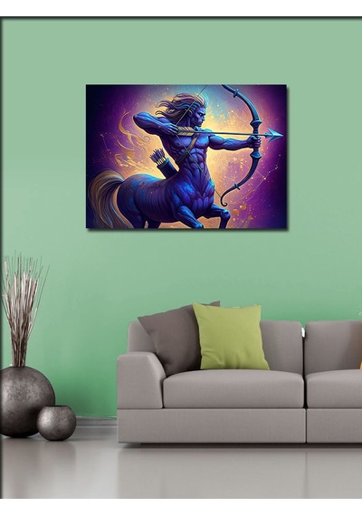 Kanvas Tablo Yay Burcu Centaur Figürü 50cmx70cm