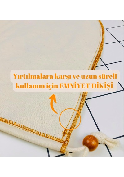 %100 Ağartılmamış Ham Pamuk Bitkisel Süt Süzme Kesesi Badem Sütü, Fındık Sütü, Yeşil Sebze Suyu Süzme - Organik Pamuk Kese 30 X 35 Cm