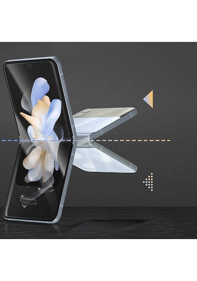 Samsung Uyumlu Galaxy Z Flip 4 3D Side Glass Ekran Koruyucu Renksiz