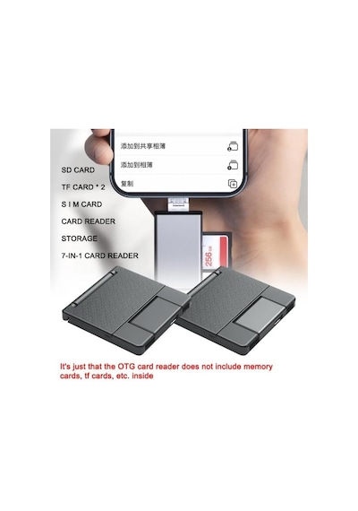 Çok İşlevli 7in1 Otg Usb Kart Okuyucu Usb Type-c Usb C Adaptörü Tf Sd Sim Kart Pin Saklama Kutusu İçin Laptop Aksesuarları Zr592