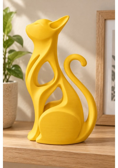 Modern Kedi Figürlü Dekoratif Biblo 08579445