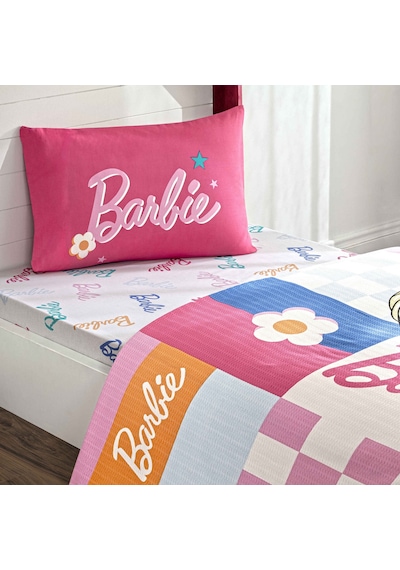 Taç Lisanslı Barbie Colourful Pamuk Tek Kişilik Pike Takımı 000000001000051395 Çok Renkli
