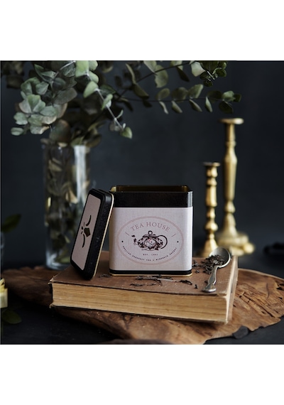 Azura Tea Desenli Dikdörtgen Metal Saklama Kabı 8 x 12 x 12 CM 1 L Çok Renkli