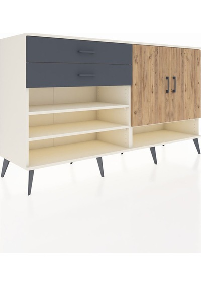 Hyperion Konsol 4 Raflı 2 Çekmeceli 2 Kapaklı 176x44x99 Aytaşı-ça Aytaşı-çam/antrasit Hyperion Konsol 4 Raflı 2 Çekmeceli 2 Kapaklı 176x44x99 Aytaşı-ça Aytaşı-çam/antrasit