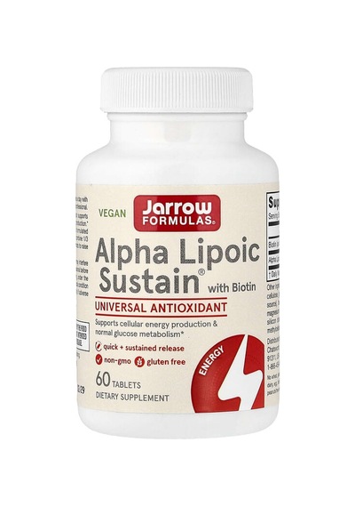 Jarrow Formulas, Alpha Lipoic Sustain With Biotin, 60 Tablets