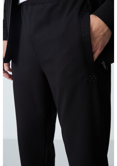 Tommy Life Siyah Pamuklu Kalın Yumuşak Dokulu Comfort Fit Basic Erkek Eşofman Takım - 85260 Siyah