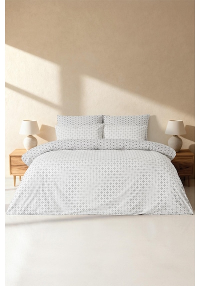 Mix & Match Bloom %100 Pamuk Tek Kişilik Nevresim Seti Gri
