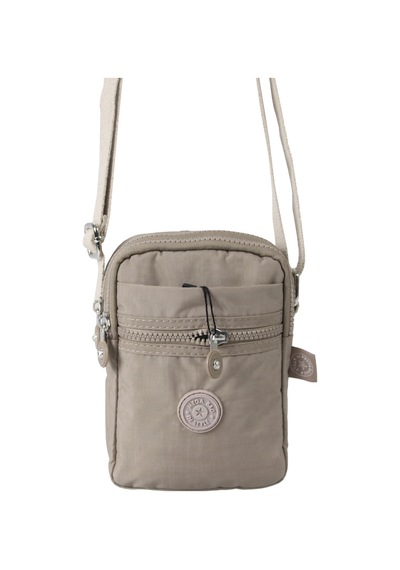 M 227 Mega Bag Krinkıl Kumaş Unisex Küçük Omuz Çantası, Telefonluk Açık Vizon-açik Vizon