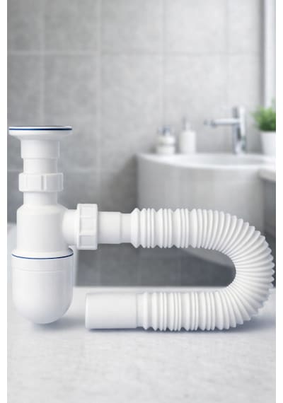 Taslı Lavabo Sifonu Gideri Borusu Körüklü Sökülebilir Hazneli Mutfak Banyo Eviye Pis Su Plastik Diğer