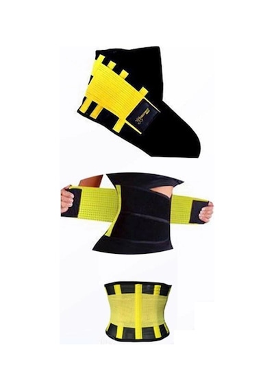 Zenvia Hot Belt Termal Sauna Kemer Unisex Terletme Korsesi Sarı-siyah Znv2026
