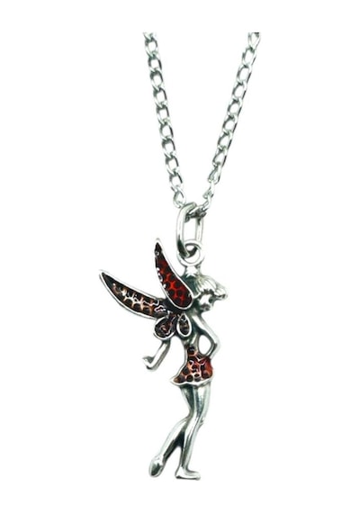 Kırmızı Tinkerbell Figürlü Unisex Kolye 60 Cm Zincirli Masalsı Ve Fantastik Tasarım Çok renkli