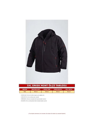 Vatan Tekstil Büyük Beden Erkek Softshell Mont Kapüşonlu Su İtici Rüzgar Geçirmez Siyah Vatan Tekstil Büyük Beden Erkek Softshell Mont Kapüşonlu Su İtici Rüzgar Geçirmez Siyah