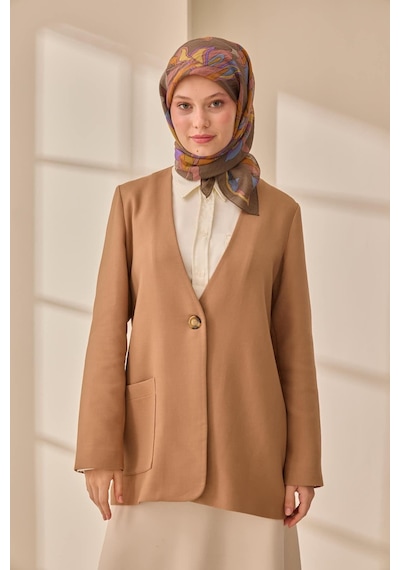 Silk Home Olinda İpek Eşarp 47003-09 Haki, İndigo, Gül Kurusu, Mor, Taba
