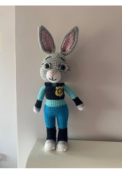 Judy Hopps Amigurumi Tavşan 28 Cm 007