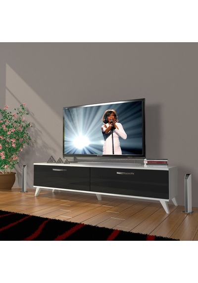 Decoraktiv Eko 140 Mdf Std Retro Tv Ünitesi Tv Sehpası - Beyaz - Siyah Beyaz - Siyah Decoraktiv Eko 140 Mdf Std Retro Tv Ünitesi Tv Sehpası - Beyaz - Siyah Beyaz - Siyah