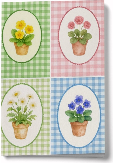 Saksıdaki Güzellikler Mini Defter Çok Renkli