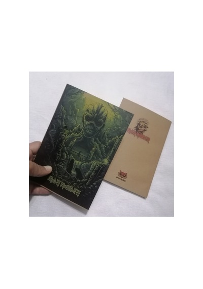 Owl Bag Özel Tasarım Vıntage Görünümlü Metallica İron Maden Desenli Defter Çok Renklı