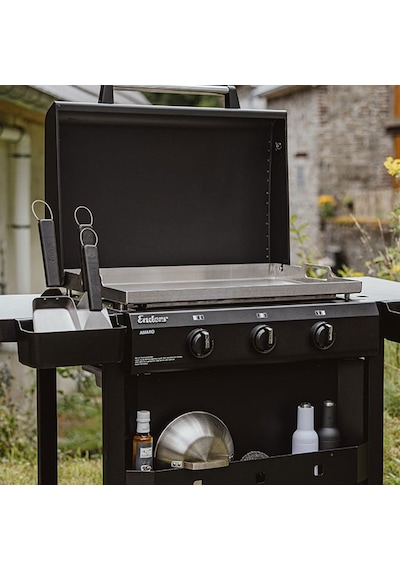 Amaro 3 Gazlı Plancha 9,6 Kw Siyah