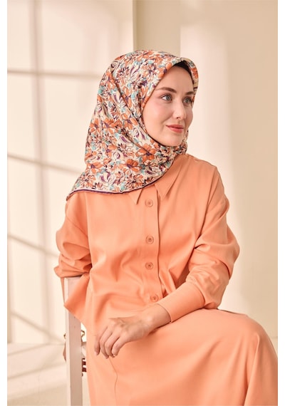 Silk Home Twill İpek Eşarp 11477-06 Ekru, Taba, Mor, Turkuaz, Vizon