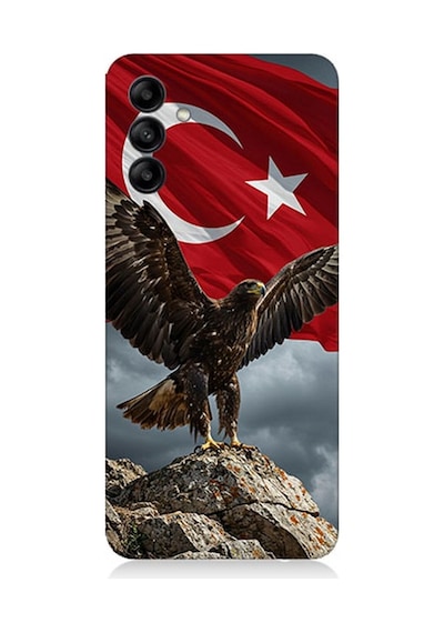Samsung Galaxy A55 Uyumlu Kartal Zirvede Bekliyor Desenli Silikon Kılıf Çok Renkli