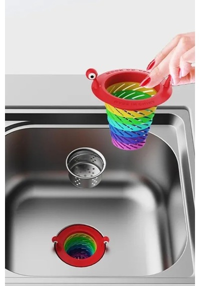 6 Kademeli Renkli Lavabo Süzgeçi Lavabo Mesh Süzgeç Kapağı Banyo Mutfak Süzgeci Plastik Diğer
