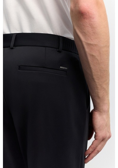 Avva Erkek Siyah Yanı Lastik Kırışmaz Teknik Kumaş Slim Fit Pantolon A62y3014