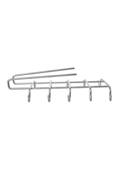 Edora Home Gümüş Raf Altı 10 Kancalı Kupa Askılığı - Metal Paslanmaz Lüks Mutfak Düzenleyici