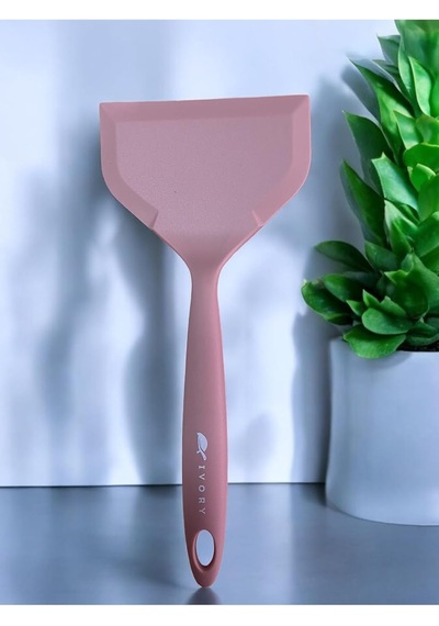 Isıya Dayanıklı Geniş Ağız Spatula 26 Cm, Somon Diğer