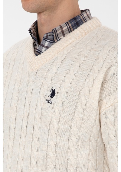 U.S. Polo Assn. U.s. Polo Assn. Erkek Krem Kazak /triko 50315038-vr071