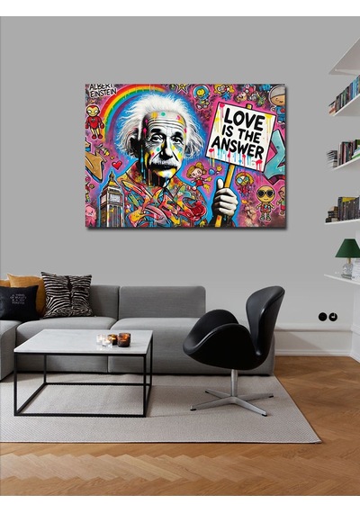 Kanvas Tablo Love İs The Answer Einstein