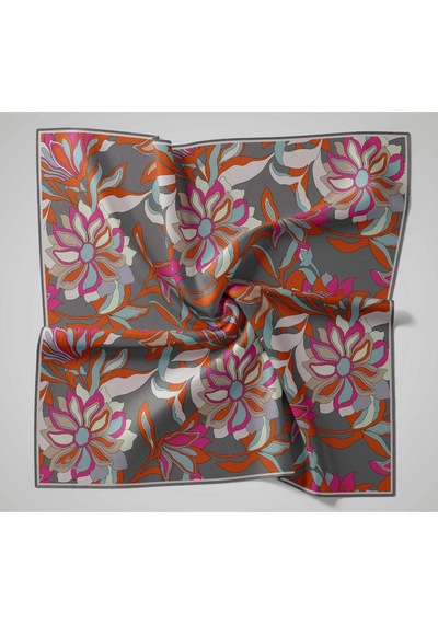 Silk Home Olinda İpek Eşarp 47003-27 Vizon, Fuşya, Çağla, Turuncu