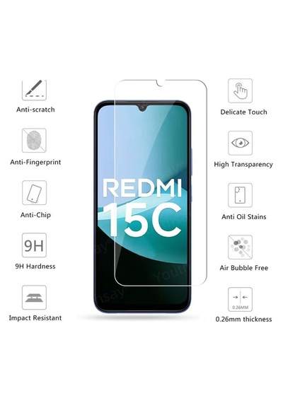 Redmi 15c Ekran Koruyucu 9h Ultra Koruma Temperli Cam