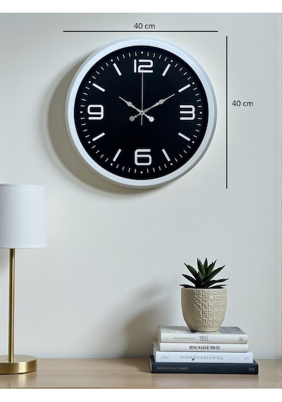 Prime White 40 Cm Metal Modern Duvar Saati Diğer