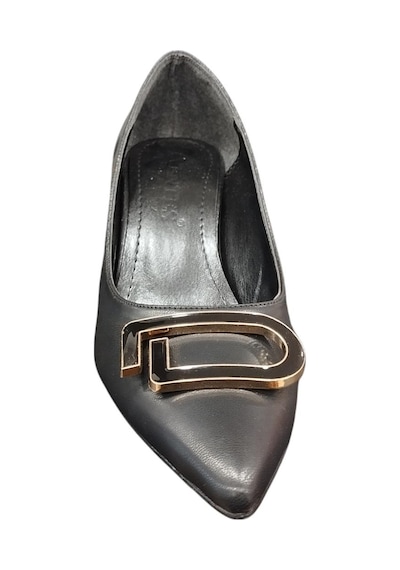 Ventes Sivri Burun Toka Detaylı 5 Cm Kadeh Topuk Günlük Kadın Stiletto Topuklu Ayakkabı Siyah Ventes Sivri Burun Toka Detaylı 5 Cm Kadeh Topuk Günlük Kadın Stiletto Topuklu Ayakkabı Siyah