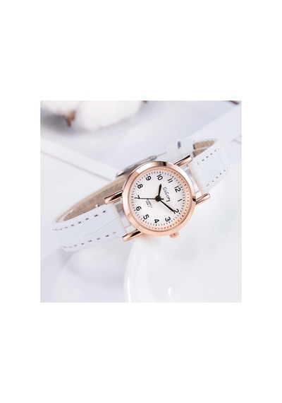 Dubhe Beyaz Yuvarlak Vintage&retro Saat
