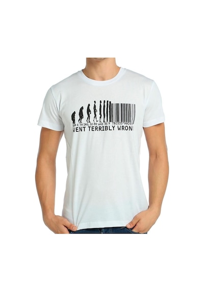 Bant Giyim - Barcode Beyaz Erkek T-Shirt Tişört