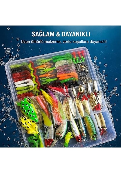 Valkyrie Profesyonel Balıkçılık Seti 270 Parça Sahte Yem Olta Takımı Kutulu