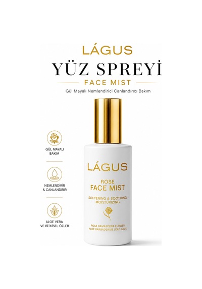 Lágus Gül Mayalı Nemlendirici ve Canlandırıcı Yüz Spreyi 100 ML