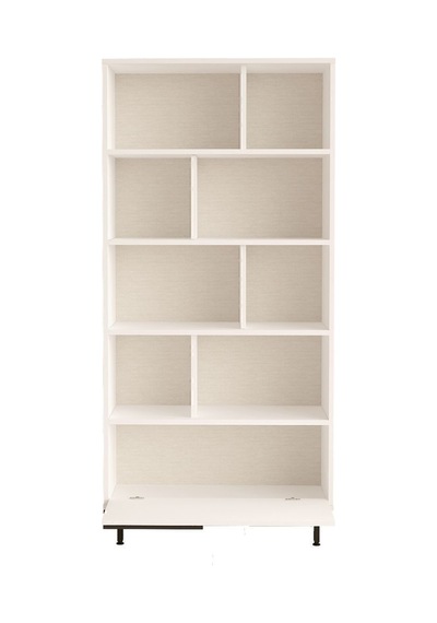 Bohem Kitaplık Raf Metal Ayaklı 176cm Kapaklı Beyaz Boh4-w Beyaz