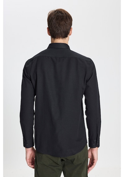 George Henry Gizli Düğmeli Yaka Kolay Ütülenebilir Pamuklu Slim Fit Dar Kesim Oxford Gömlek Siyah George Henry Gizli Düğmeli Yaka Kolay Ütülenebilir Pamuklu Slim Fit Dar Kesim Oxford Gömlek Siyah