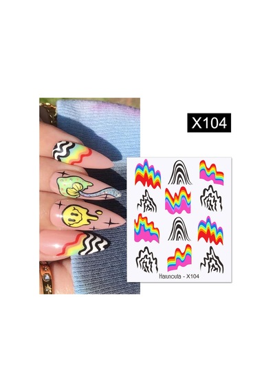 Su Transferli Nail Art Sticker X104 53013-4